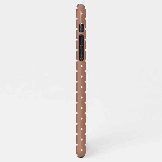 Seamless medium brown polka dot  pattern iPhone hoesje (Linkerkant)