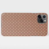 Seamless medium brown polka dot  pattern iPhone hoesje (Achterkant horizontaal)