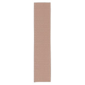 Seamless medium brown polka dot  pattern korte tafelloper (Voorkant)