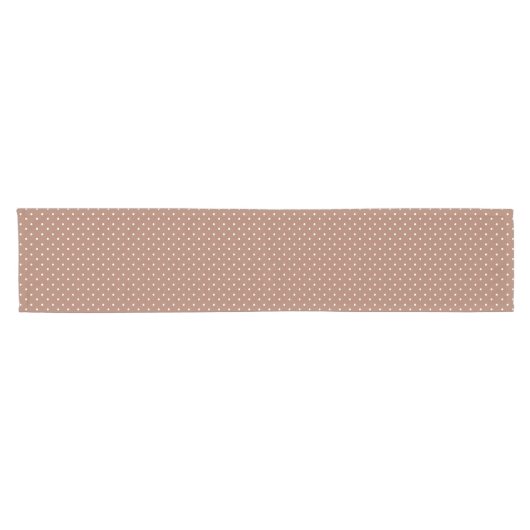 Seamless medium brown polka dot  pattern korte tafelloper (Horizontaal)