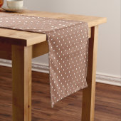 Seamless medium brown polka dot  pattern korte tafelloper (Voorbeeld)