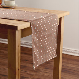 Seamless medium brown polka dot  pattern korte tafelloper