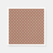 Seamless medium brown polka dot pattern servet (Voorkant)