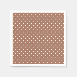 Seamless medium brown polka dot  pattern servet