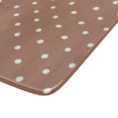 Seamless medium brown polka dot  pattern snijplank (Hoek)