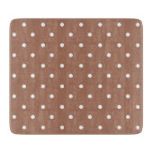 Seamless medium brown polka dot  pattern snijplank (Voorkant)
