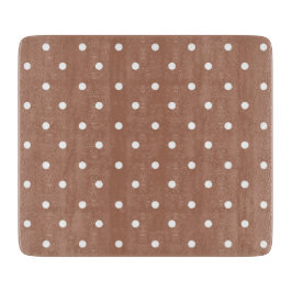 Seamless medium brown polka dot  pattern snijplank