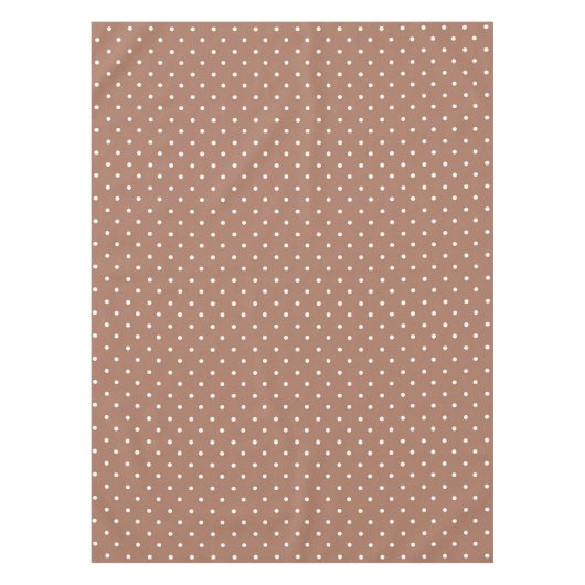 Seamless medium brown polka dot  pattern tafelkleed (Voorkant)