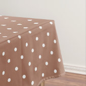 Seamless medium brown polka dot  pattern tafelkleed (Voorbeeld)