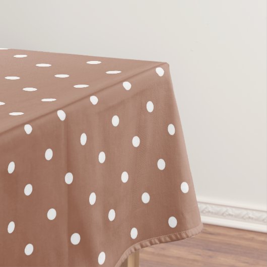 Seamless medium brown polka dot  pattern tafelkleed (Voorbeeld)