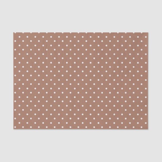 Seamless medium brown polka dot  pattern tissuepapier (Voorkant)