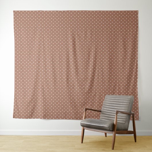 Seamless medium brown polka dot  pattern wandkleed (In Situ (horizontaal))