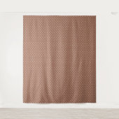 Seamless medium brown polka dot  pattern wandkleed (Voorkant)