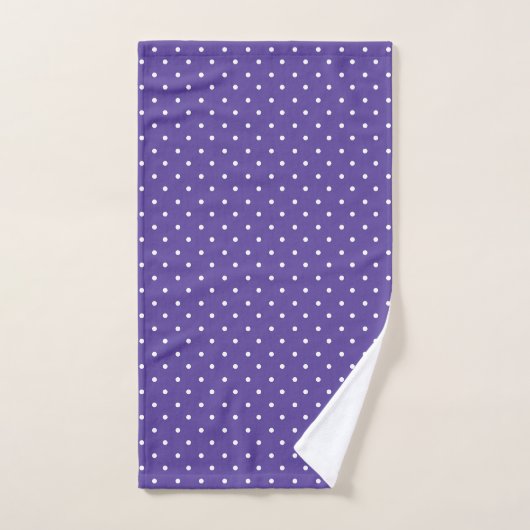 Seamless  medium purple polka dot pattern bad handdoek (Handdoek)