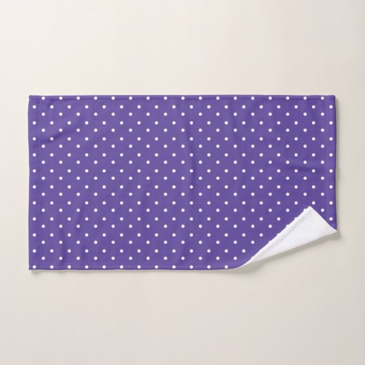 Seamless  medium purple polka dot pattern bad handdoek (Handdoek)
