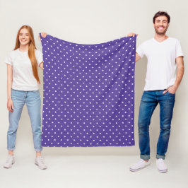 Seamless  medium purple polka dot pattern fleece deken