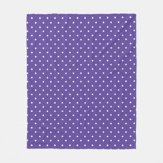 Seamless  medium purple polka dot pattern fleece deken (Voorkant)