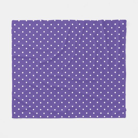 Seamless  medium purple polka dot pattern fleece deken (Voorkant (Horizontaal))