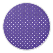 Seamless  medium purple polka dot pattern keramische knop (Voorkant)