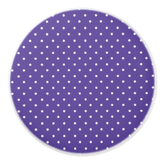 Seamless medium purple polka dot pattern keramische knop (Voorkant)