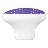 Seamless  medium purple polka dot pattern keramische knop (Zijkant)
