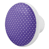 Seamless medium purple polka dot pattern keramische knop (Rechts)