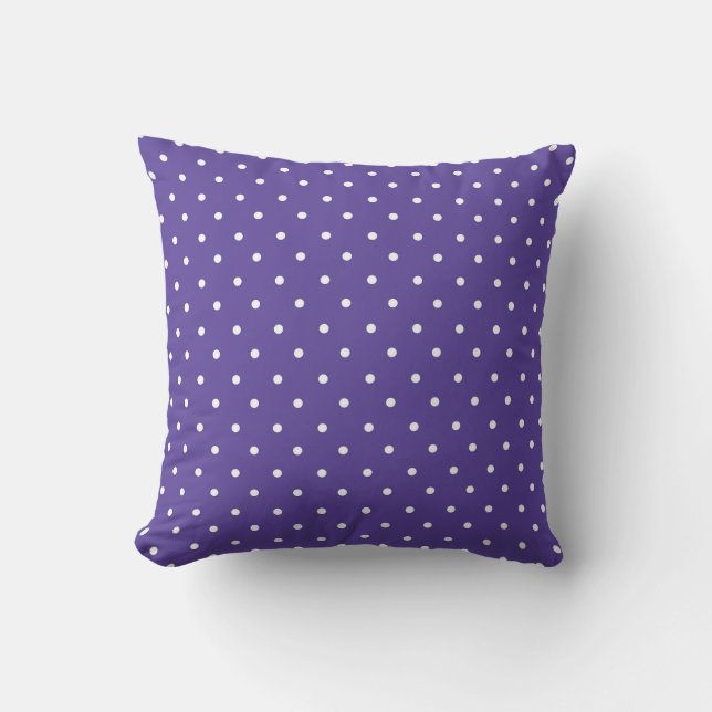 Seamless  medium purple polka dot pattern kussen (Voorkant)