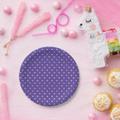 Seamless  medium purple polka dot pattern papieren bordje (Feest)