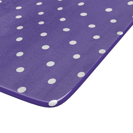Seamless  medium purple polka dot pattern snijplank (Hoek)