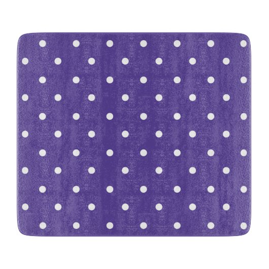 Seamless  medium purple polka dot pattern snijplank (Voorkant)