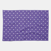 Seamless  medium purple polka dot pattern theedoek (Horizontaal)