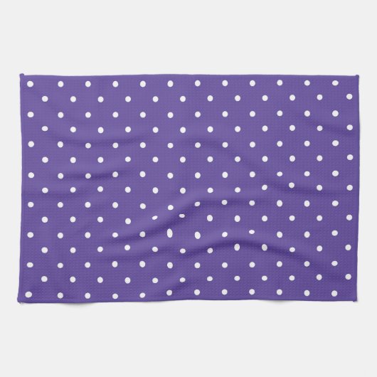 Seamless  medium purple polka dot pattern theedoek (Horizontaal)