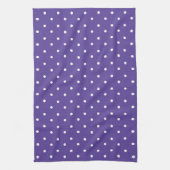 Seamless  medium purple polka dot pattern theedoek (Verticaal)
