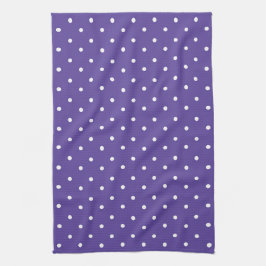Seamless  medium purple polka dot pattern theedoek