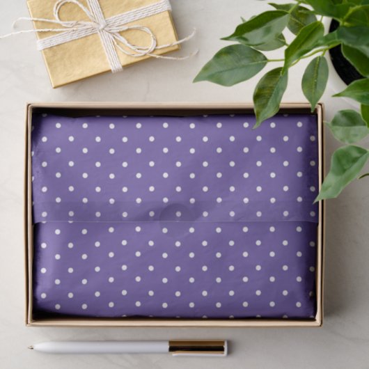 Seamless  medium purple polka dot pattern tissuepapier (Geschenk)
