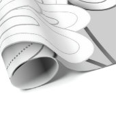 Seamless Monochrome Floral Pattern. Hand Drawn Flo Cadeaupapier (Rol Hoek)