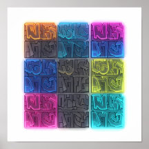 Seamless Neon Lit Graffiti Wallpaper Pattern