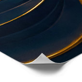 Seamless Opulent Flow Onyx and Gold Pattern Poster (Hoek)