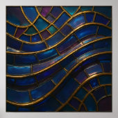 Seamless Opulent Mosaic Tiling Wallpaper Poster (Voorkant)