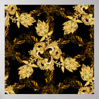 Seamless oriental ornament in the style of barok