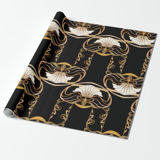 Seamless pattern, background with decorative eleme cadeaupapier (Uitgerold)