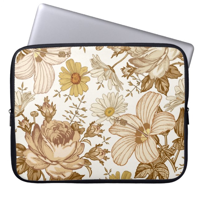 Seamless pattern. Beautiful pinoming realisti Laptop Sleeve (Voorkant)