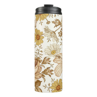 Seamless pattern. Beautiful pinoming realisti Thermosbeker