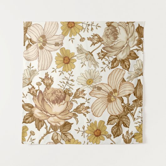 Seamless pattern. Beautiful pinoming realisti Wandkleed (Voorkant)