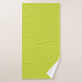 Seamless pattern  bright lime polka dot pattern bad handdoek