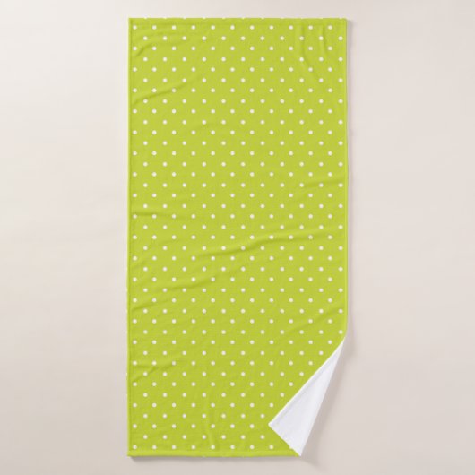 Seamless pattern  bright lime polka dot pattern bad handdoek (Badhanddoek)