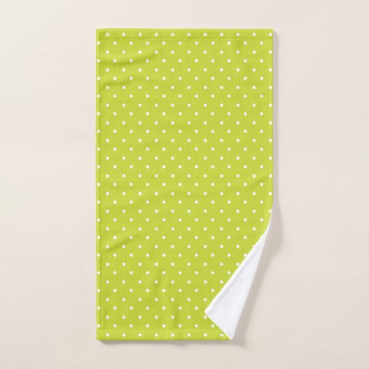 Seamless pattern  bright lime polka dot pattern bad handdoek (Handdoek)