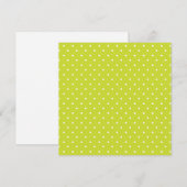 Seamless pattern  bright lime polka dot pattern bedankkaart (Voorkant / Achterkant)