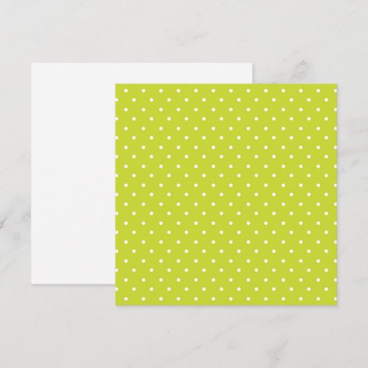 Seamless pattern  bright lime polka dot pattern bedankkaart (Voorkant / Achterkant)