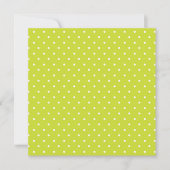Seamless pattern  bright lime polka dot pattern bedankkaart (Voorkant)